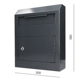 Poštovní schránka, max. formát listu: A4, antracit