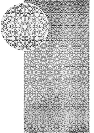 Plech pozinkovaný, 2000 x 1000 x 1,2 mm, 3D vzor kvet - slide 0