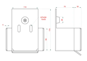 Samonos do 500 kg/8,5 m, profil s otvormi 98 x 98 x 5 mm, Zn - slide 3
