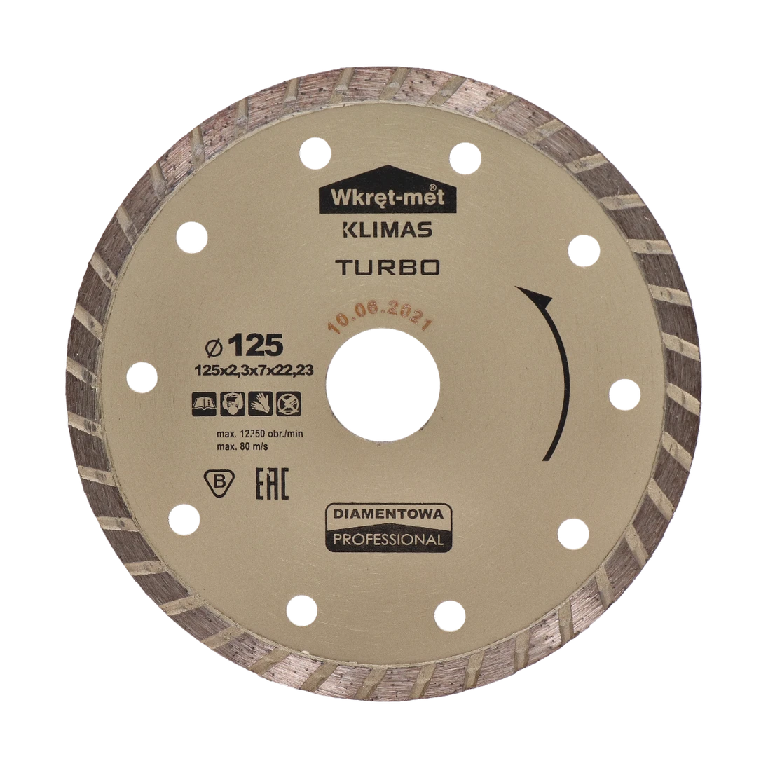 Turbo diamantový kotúč 125 x 2,3 x 22 mm