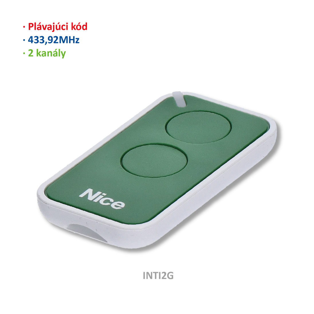 Vysielač ERA 2-kanálový, 433 MHz, plávajúci kód, zelený