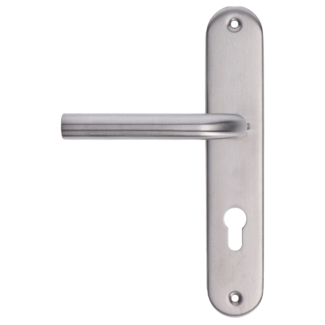 Oválna štítová kľučka, brúsená nerez AISI 304