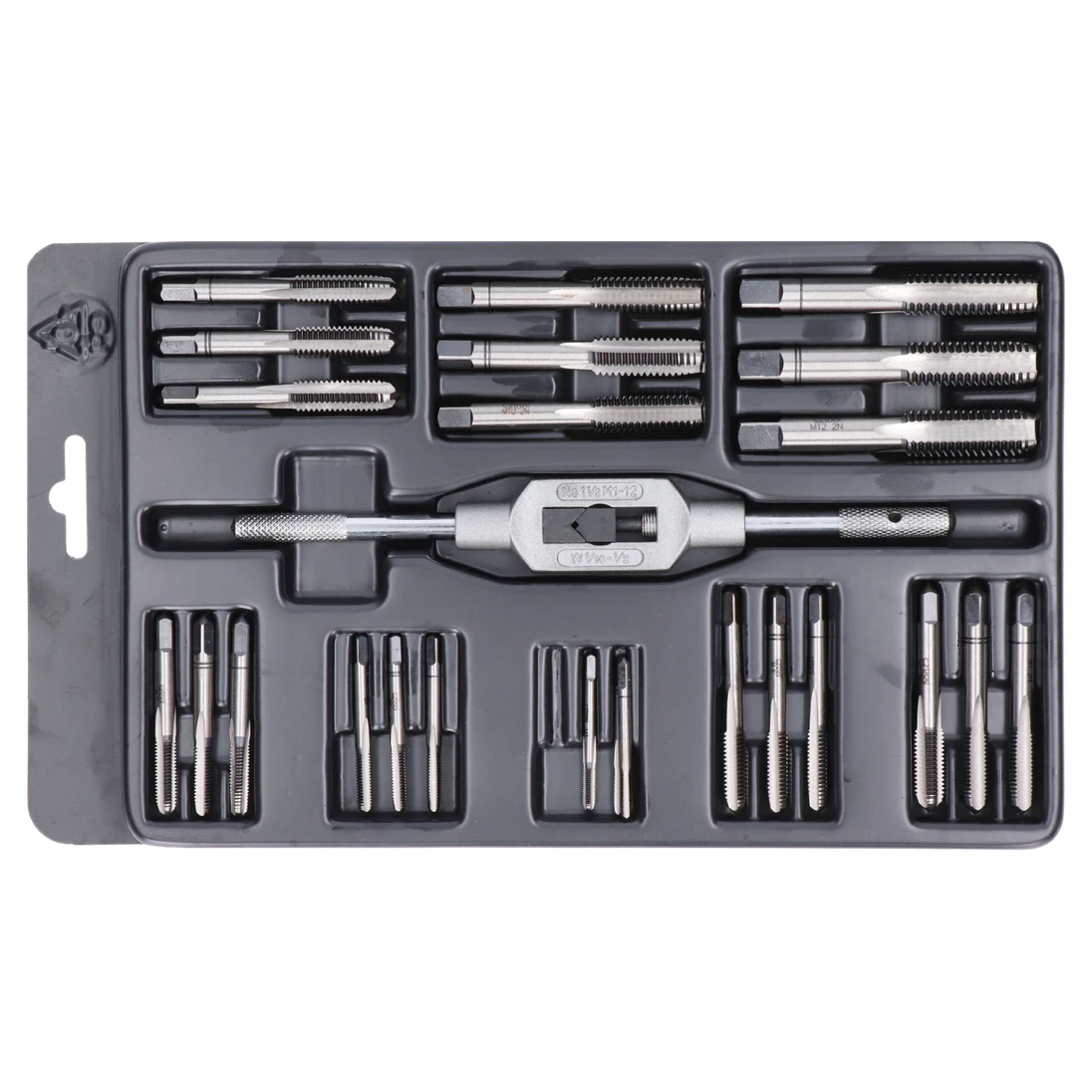 Souprava závitořezných nástrojů Mini-2 NO, závitníky M3, M4, M5, M6, M7, M8, M10 a M12, vřeteno 2,5-9 mm