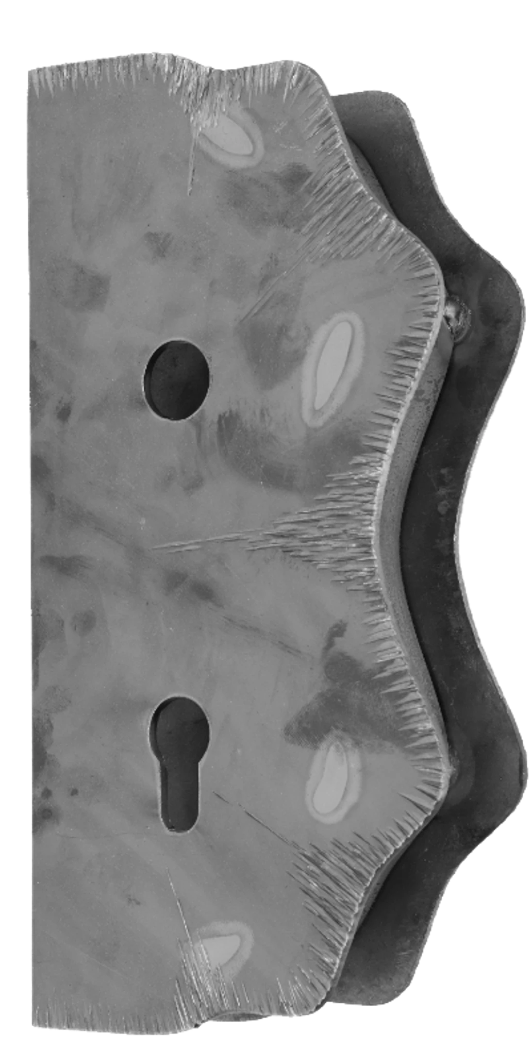 Kazetová sestava pro branku 250x95x40mm, otvor pro kliku ø 20mm, na profil 40x40mm, zdobená, pro zámek ZM90/80