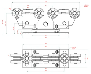 Samonos do 550 kg/7 m, děrovaný profil 80 x 80 x 5 mm, Zn - slide 1