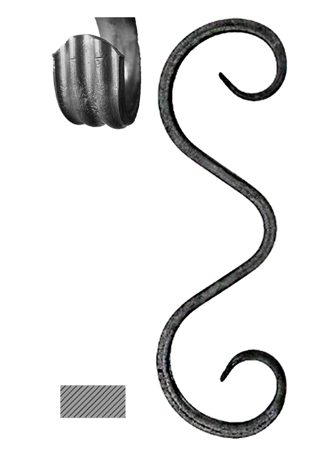 Prvok 188 x 56 mm, profil 12 x 6 mm, základné rozkutie