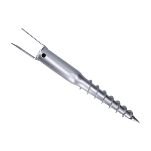 Zemní vrut, patka U, 80 x 80 mm, zinková barva - slide 4