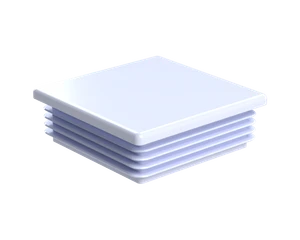 Krytka plastová 80 x 80 mm, biela - slide 1