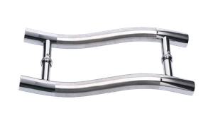 Madlo na dveře, L = 355 mm, sklo 8 - 12 mm, AISI 304 - slide 0