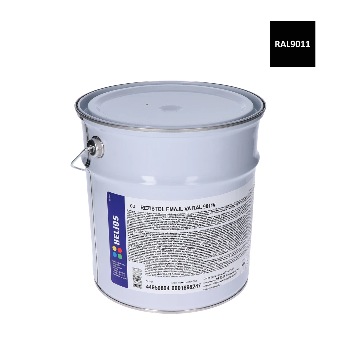 REZISTOL EMAIL farba na zinok čierna RAL 9011-polomat, 5 kg