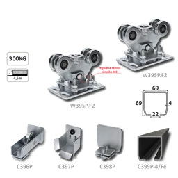 Samonos do 300 kg/4,5 m, profil 69 x 69 x 4 mm, Fe