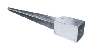 Zemní vrut, zatloukací patka, 71 x 50 mm, žárový pozink - slide 0