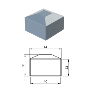 Vonkajšia krytka 40 x 40 mm, plastová PE - slide 0