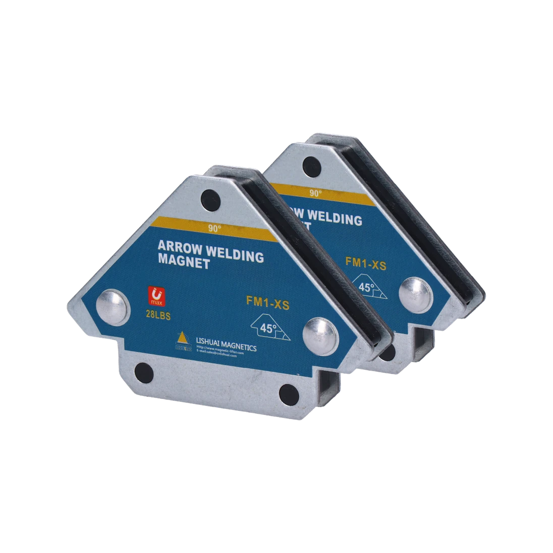 Zvárací magnet, 12,5 kg, uhly: 45°/90°/135°, feritový