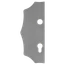 Štít 230 x 93 x 3 mm s otvormi, rozteč 90 mm, obojstranný