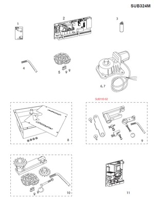 Mechanizmus otvárania krídla na 110°, pre SUB324M - slide 1