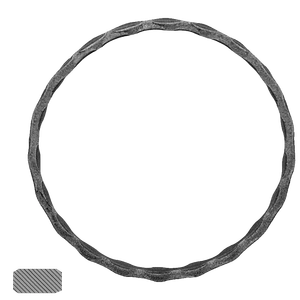 Kruh  100 mm, profil 12 x 6 mm, zdobený - slide 1