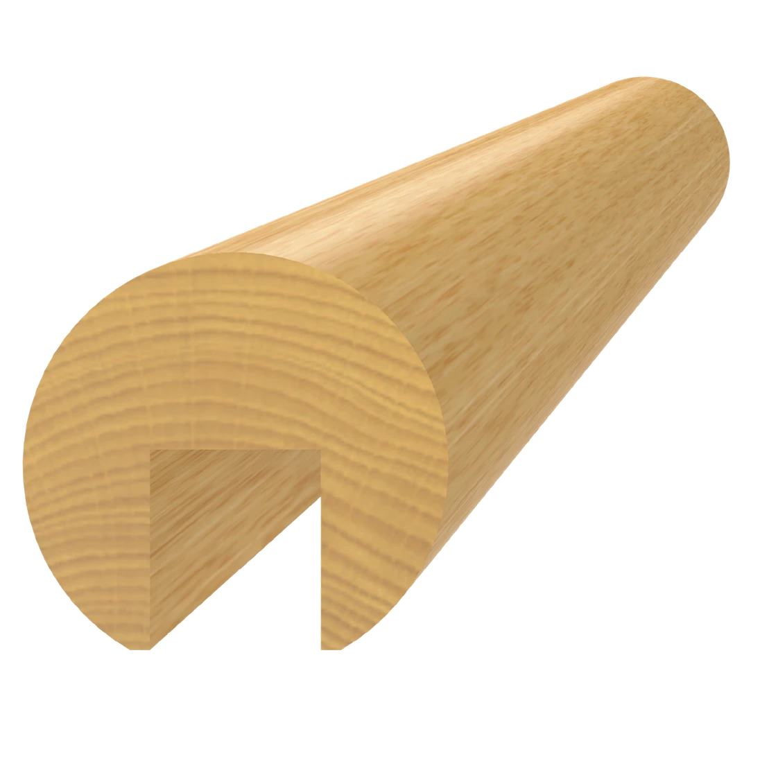 Dřevěný profil ø 42 x 3000 mm (17 x 20 mm), broušený buk