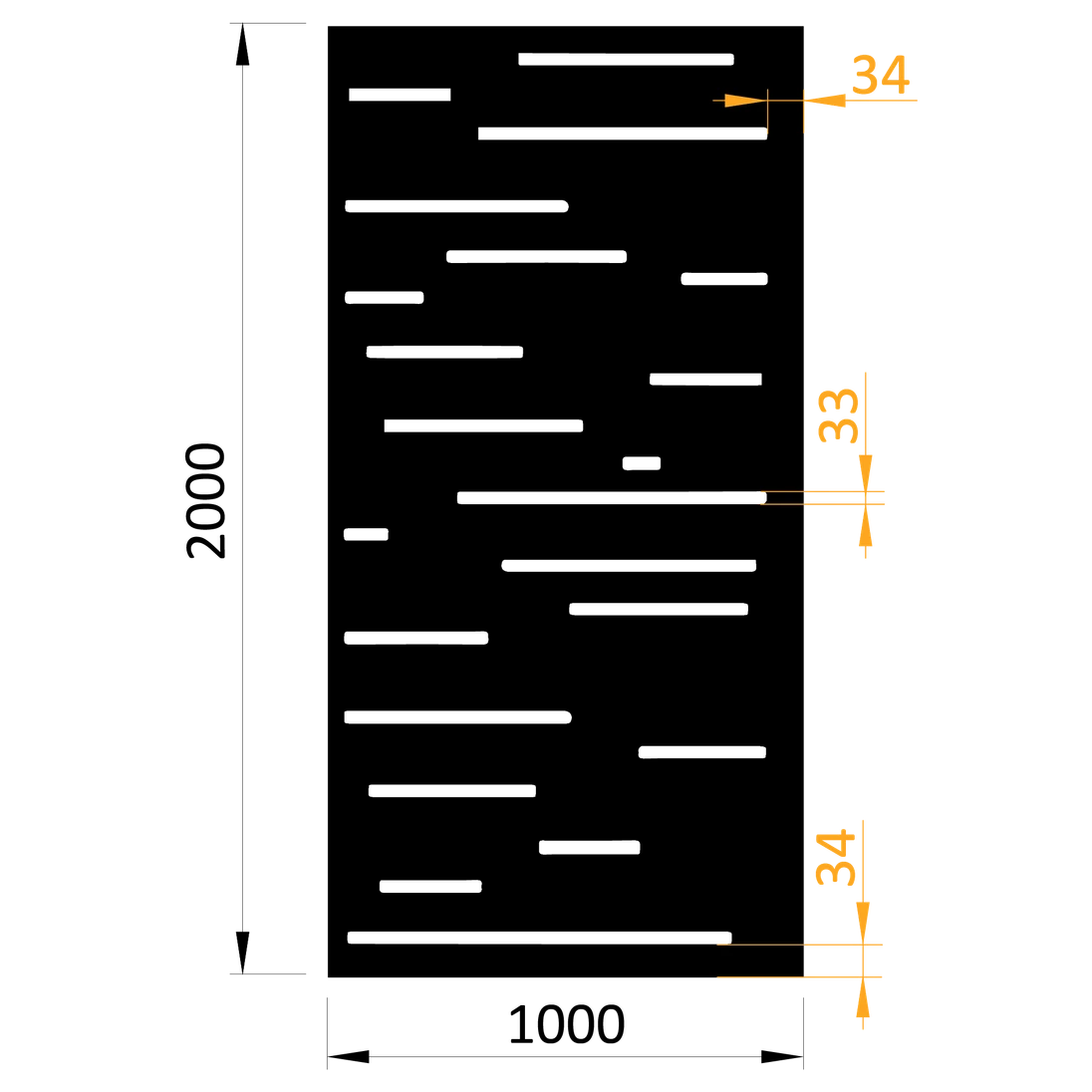 Plech vzor 8211, 1000 x 2000 x 2 mm, bez povrchovej úpravy