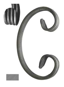 Céčko 150 x 75 mm, 12 x 6 mm, hladké, široké rozkutie