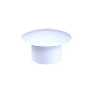 Vnútorná krytka guľatá ø 13 mm, otvor ø 8 mm, biela, plast - slide 1