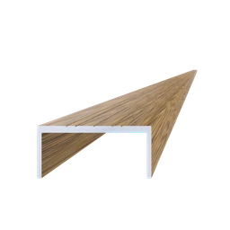 U profil 50 x 22 x 6000 mm, hliník, lak se strukturou OŘECH