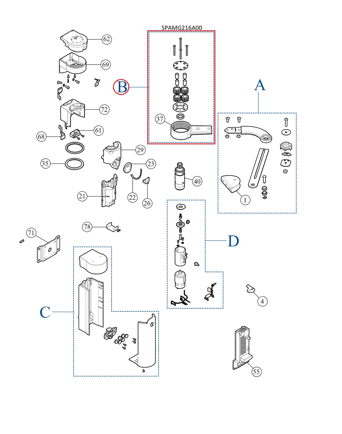 SPAMG216A00 kit ramena pro WALKY