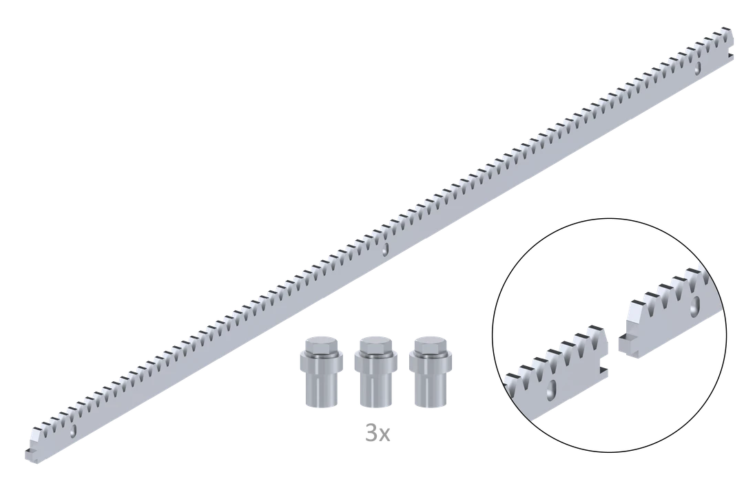 Hrebeň kov 30 x 8 x 1000 mm, M4, max do 1200 kg