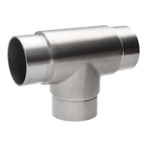 Spojka T-kus na trubku ø 42,4 mm, broušená AISI 304 - slide 1
