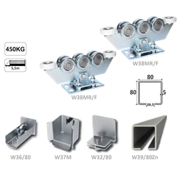 Samonos do 450 kg/5,5 m, profil 80 x 80 x 5 mm, Zn
