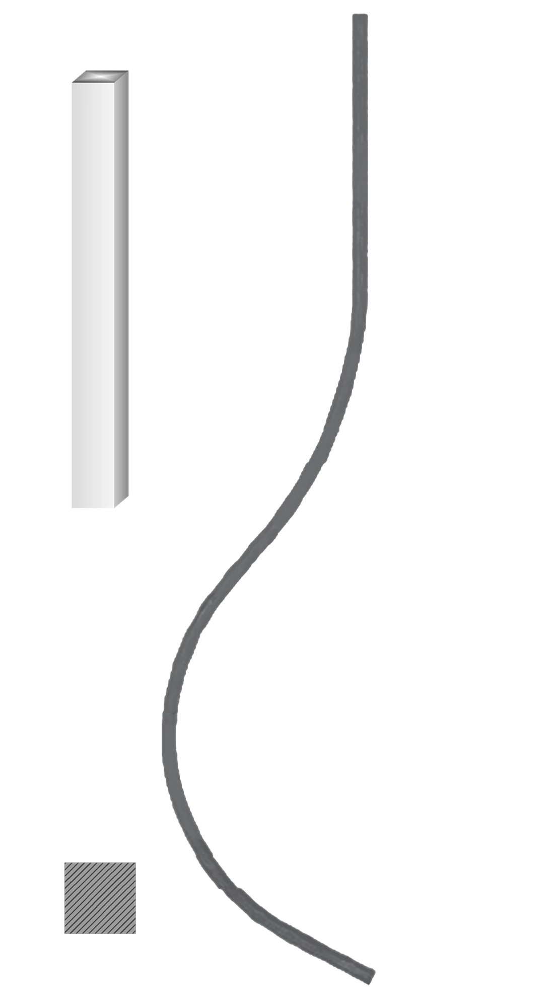 Tyč 12 x 12 mm, 900 x 220 mm