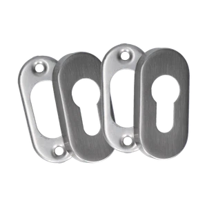 Oválna rozeta na cylindrickú vložku, brúsená AISI 304 - slide 1