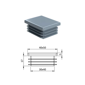 Krytka plastová 40 x 50 mm - slide 0