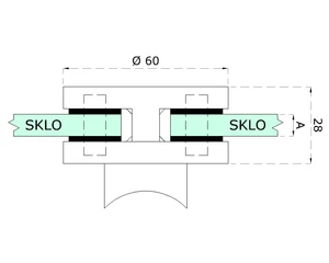DOPRODEJ Svorka skla na trubku, sklo 8–12 mm, AISI 304 - slide 2