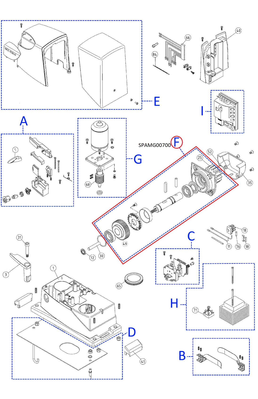 SPAMG00700 kit prevodovky pre Road400R10/RB350/RB400R10