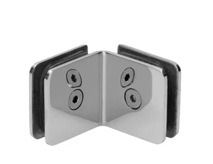 Svorka skla medzi sklá 90°, sklo 8 - 10 mm, AISI 304 - slide 0