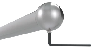 Ukončenie na trubku ø 42,4 mm, M8, brúsená nerez AISI 304 - slide 3