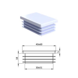 Krytka plastová 40 x 60 mm