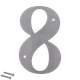 Číslo domovní 8, s otvory, broušená nerez AISI304