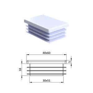 Krytka plastová 40 x 60 mm - slide 0