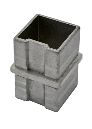 Spojka napájacia na tyč 40 x 40, brúsená nerez AISI304 - slide 0