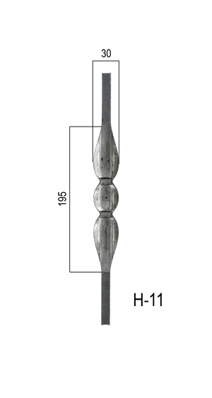 DOPREDAJ tyč 12 x 12 x 900 mm, kovaná - slide 5