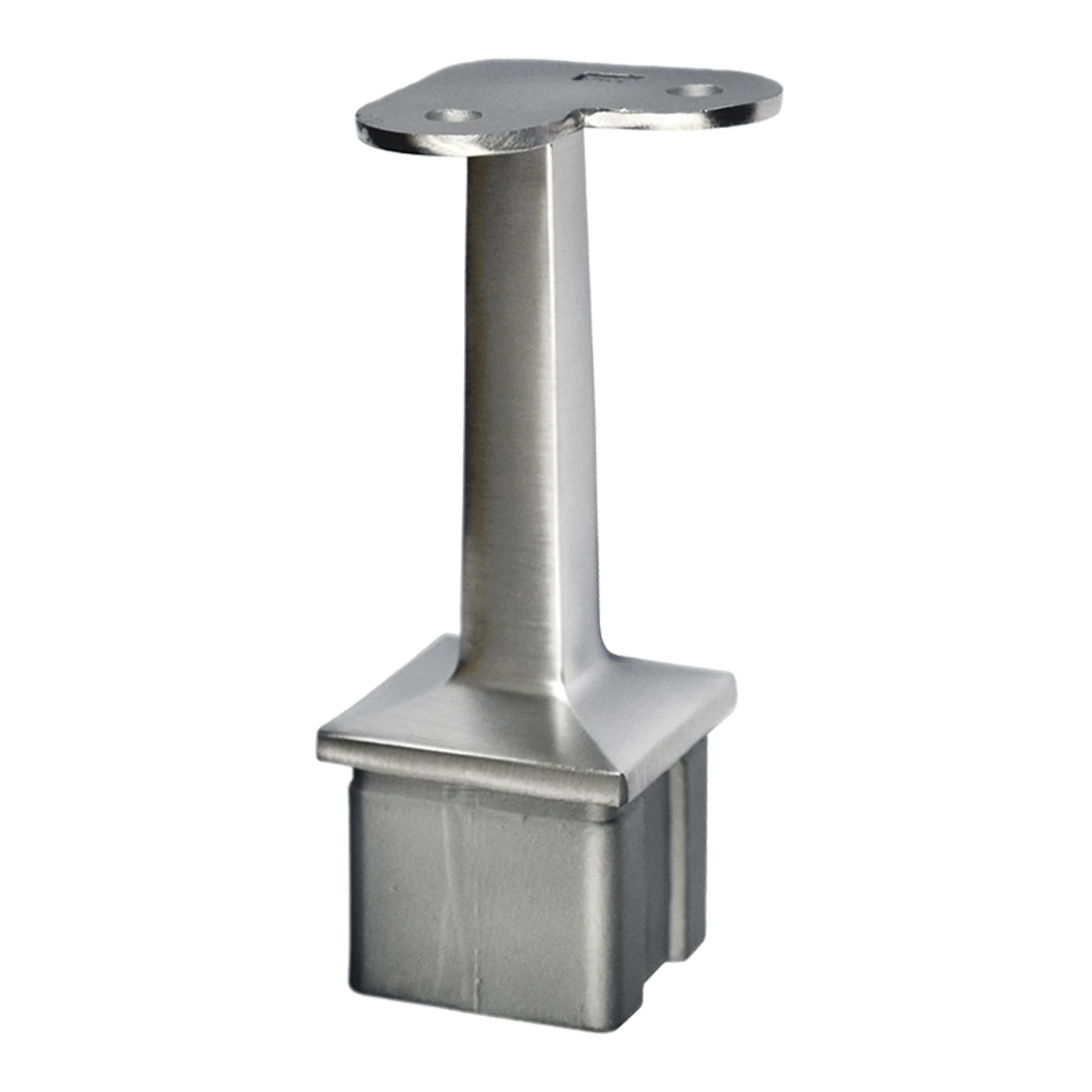 Držák madla pevný - rohový, plochý, broušená nerez AISI 304