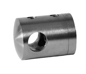 Držák tyče ø 10 mm, plochý, broušená nerez AISI 304 - slide 0