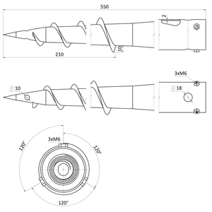 DOPREDAJ Zemný vrut, ø 60 mm, žiarový pozink - slide 3