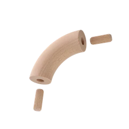 Spojovací oblúk ø 42 mm, buk, brúsený povrch bez náteru