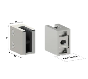 Svorka plochá, pre sklo 6 - 12,76 mm, brúsená AISI 304 - slide 2