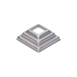 Krytka plechová, 57 x 57 x 23 mm, diera 22 x 22 mm, výlisok