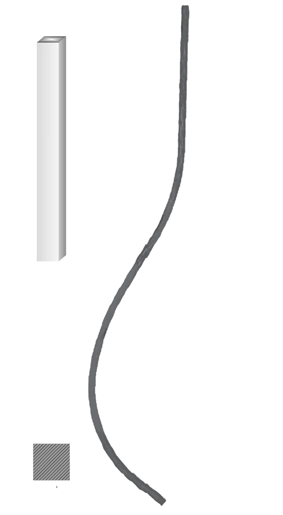 Tyč 12 x 12 mm, 900 x 170 mm