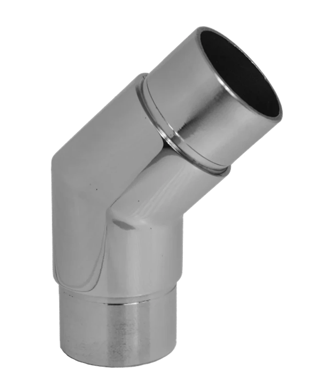 Spojka rohová 45° na trubku ø 42,4 mm, leštená AISI 304